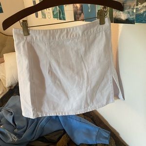 White jean skirt